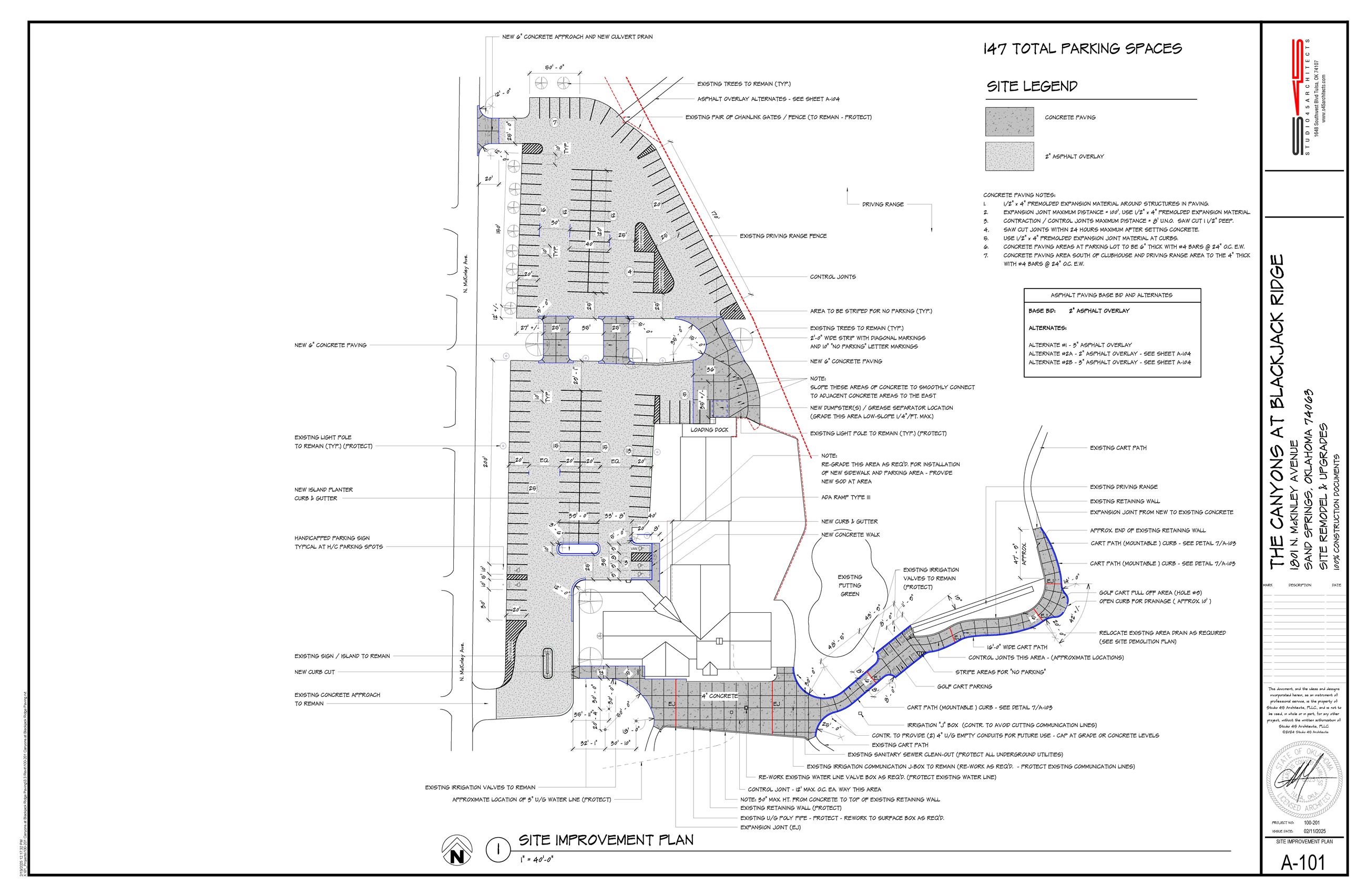 website Canyons at Blackjack Ridge Paving design drawing