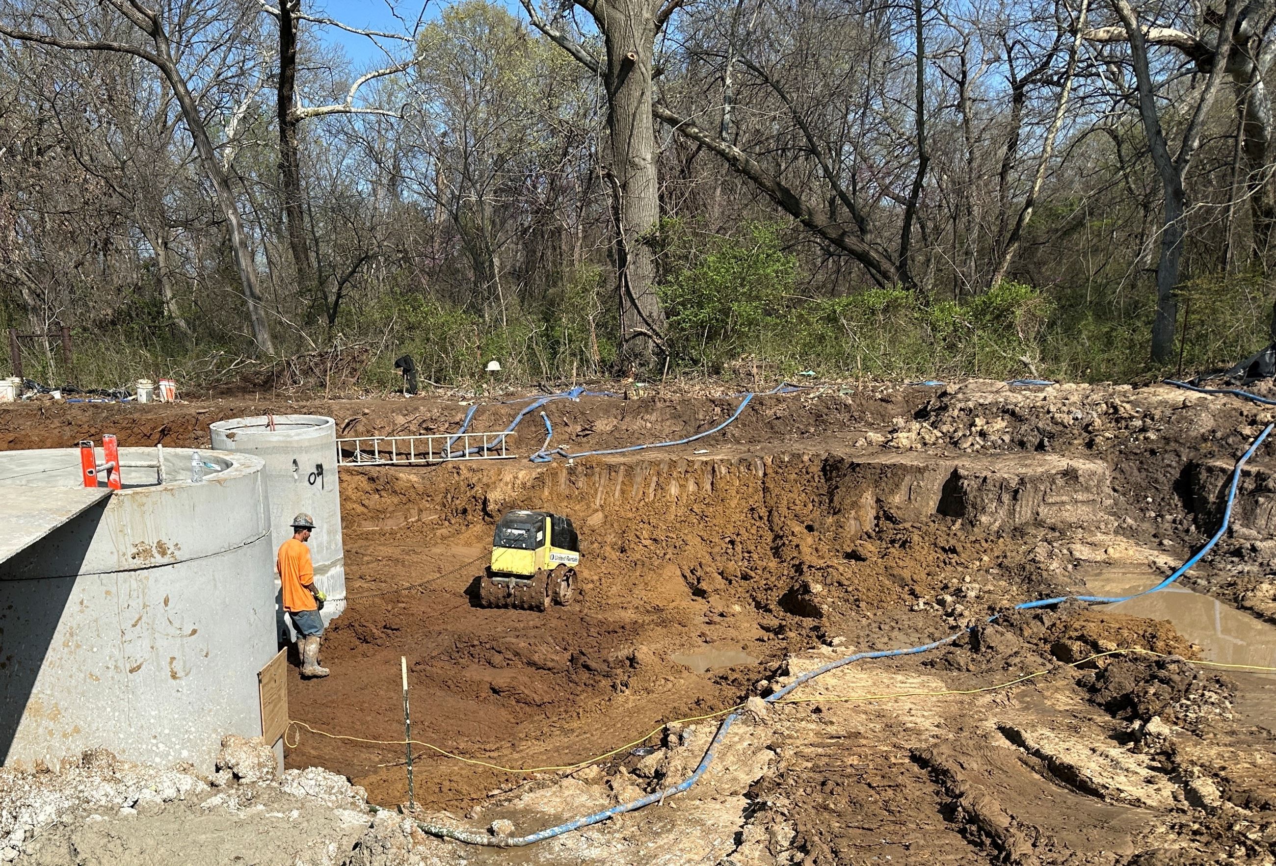 Berryhill sewer project construction photo